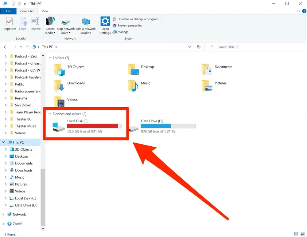 spesifikasi storage laptop