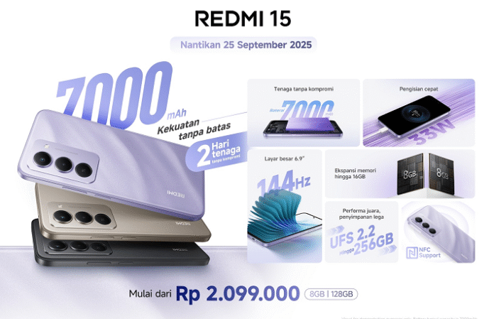 Redmi 15 terbaru 2025